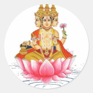 ADESIVO REDONDO BRAHMA - PRAJAPATI - DEUSA HINDU