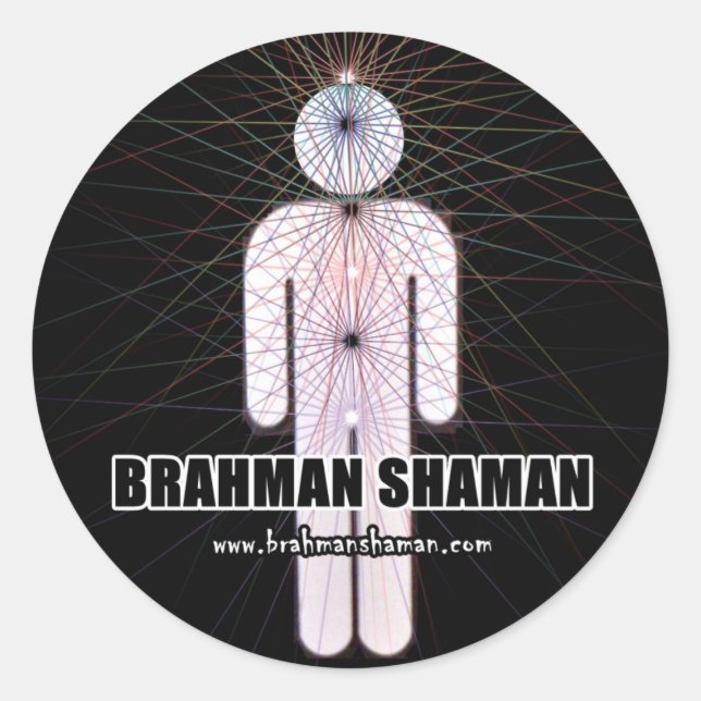 Adesivo Redondo BRAHMAN SHAMAN - Chakra Sticker (Frente)