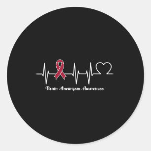 Adesivo Redondo Brain Aneurysm Warrior