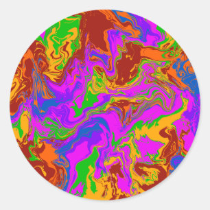 Adesivo Redondo Brain Porridge em Abstrato