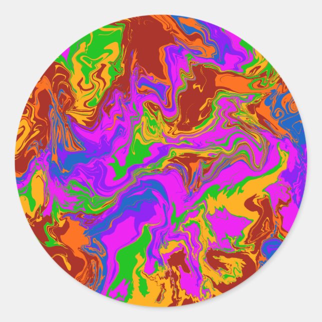 Adesivo Redondo Brain Porridge em Abstrato (Frente)