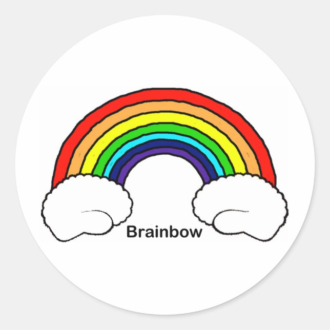 Adesivo Redondo Brainbow (Frente)