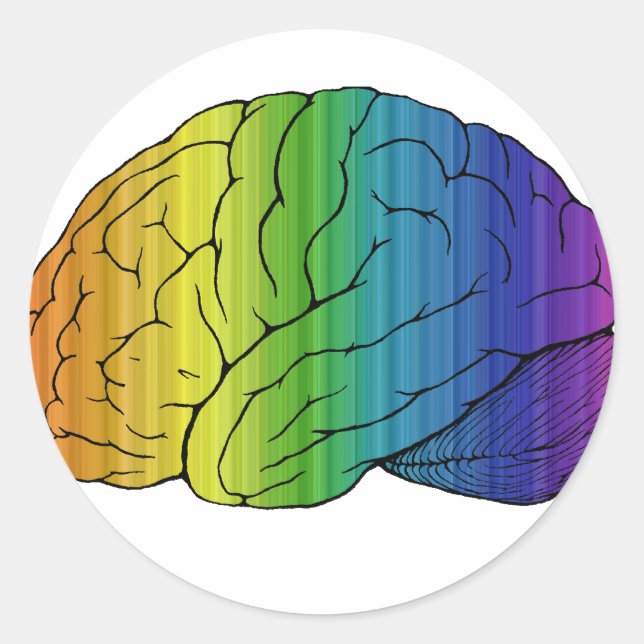 Adesivo Redondo Brainbow (Frente)
