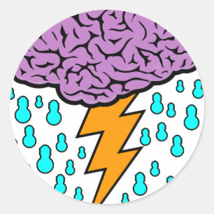 Adesivo Redondo Brainstorm