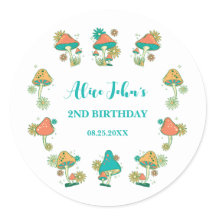 Branca de Groovy Psychedelic Mushroom Aniversário