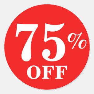 Adesivo Redondo Branco brilhante 75% OFF-Vende Autocolantes comerc