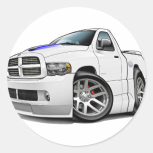 Adesivo Redondo Branco da ram de Dodge SRT10