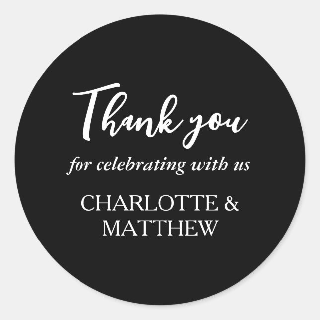 Adesivo redondo branco e preto (Frente)