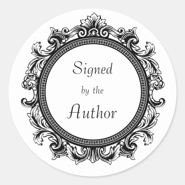 Adesivo Redondo Branco e Preto (Frente)