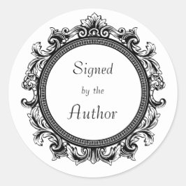 Adesivo Redondo Branco e Preto