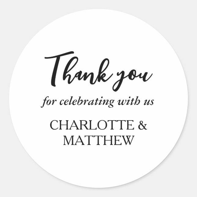 Adesivo redondo branco e preto (Frente)