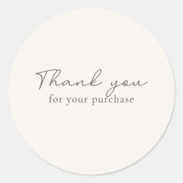 Adesivo Redondo branco esbranquiçado e quente Obrigado pela sua co