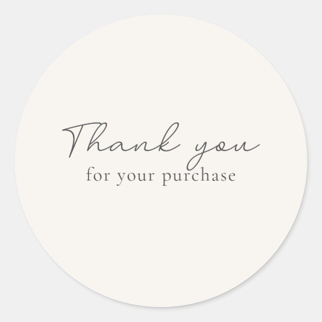 Adesivo Redondo branco esbranquiçado e quente Obrigado pela sua co (Frente)