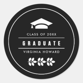 Adesivo Redondo Branco | Graduação em branco