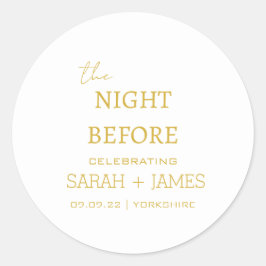 Adesivo Redondo Branco Minimalista E Dourado Antes