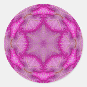 Adesivo Redondo Branco rosa e um toque de castanho ~