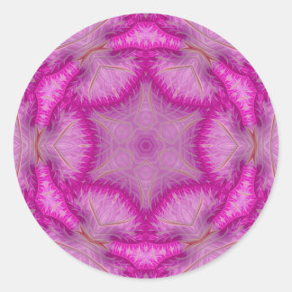 Adesivo Redondo Branco rosa e um toque de castanho ~