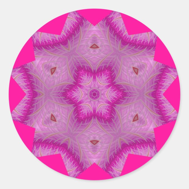 Adesivo Redondo Branco rosa e um toque de castanho ~ (Frente)