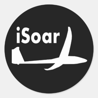 Adesivo Redondo Branco-Soar em Preto