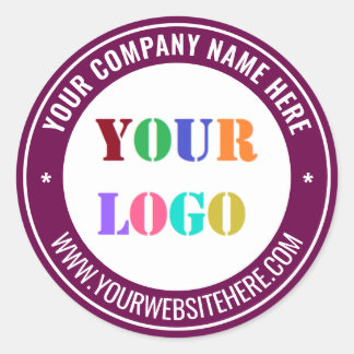 Adesivo Redondo Branded Company Logo Text Round Sticker Template