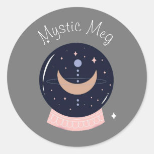 Adesivo Redondo Branding de negócios para novas idades psíquicas e