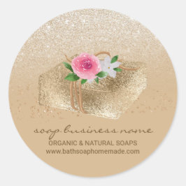 Adesivo Redondo Branding do Soap Sparkle