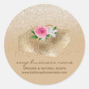 Adesivo Redondo Branding do Soap Sparkle
