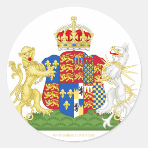 Adesivo Redondo Brasão Anne Boleyn