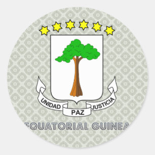 Adesivo Redondo Brasão da Guiné Equatorial