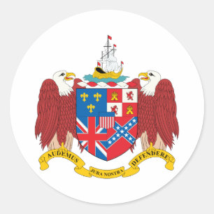 Adesivo Redondo Brasão de Alabama
