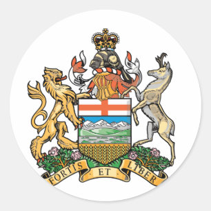 Adesivo Redondo Brasão de Alberta (Canadá)