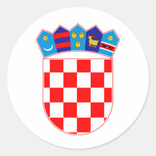 Adesivo Redondo brasão de armas símbolo emblema bandeira da Croáci