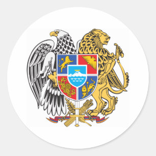 Adesivo Redondo Brasão de Arménia
