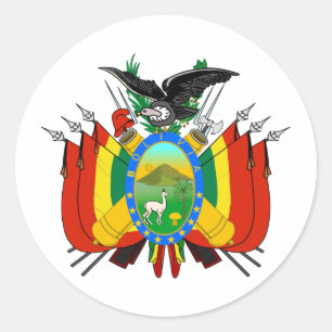 Adesivo Redondo Brasão de Bolívia