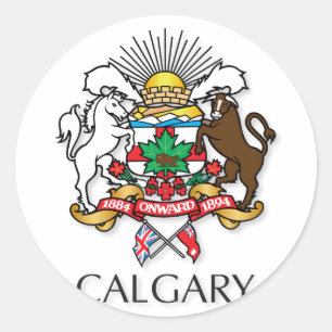 Adesivo Redondo Brasão de Calgary
