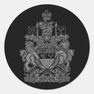 Adesivo Redondo Brasão de Canadá - crista de Canadá