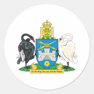 Adesivo Redondo Brasão de Canberra