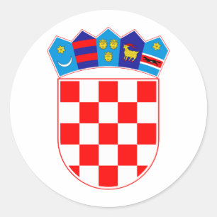 Adesivo Redondo Brasão de Croatia