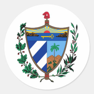 Adesivo Redondo Brasão de Cuba