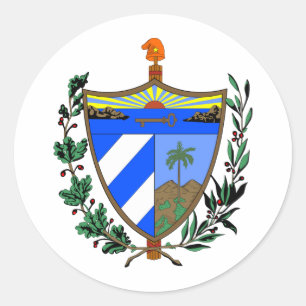 Adesivo Redondo Brasão de Cuba