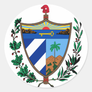 Adesivo Redondo brasão de Cuba