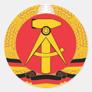 Adesivo Redondo Brasão de East Germany