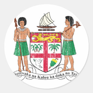 Adesivo Redondo Brasão de Fiji