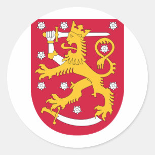Adesivo Redondo Brasão de Finlandia