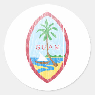 Adesivo Redondo Brasão de Guam