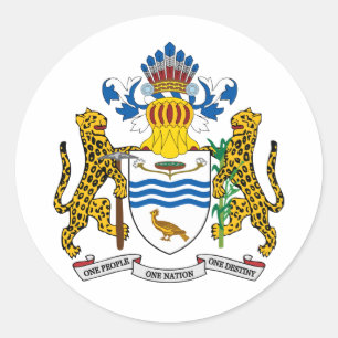 Adesivo Redondo Brasão de Guyana