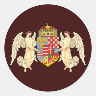 Adesivo Redondo Brasão de Hungria