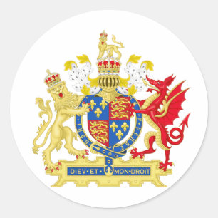 Adesivo Redondo Brasão de Inglaterra