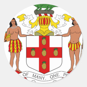 Adesivo Redondo Brasão de Jamaica