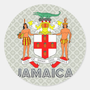 Adesivo Redondo Brasão de Jamaica